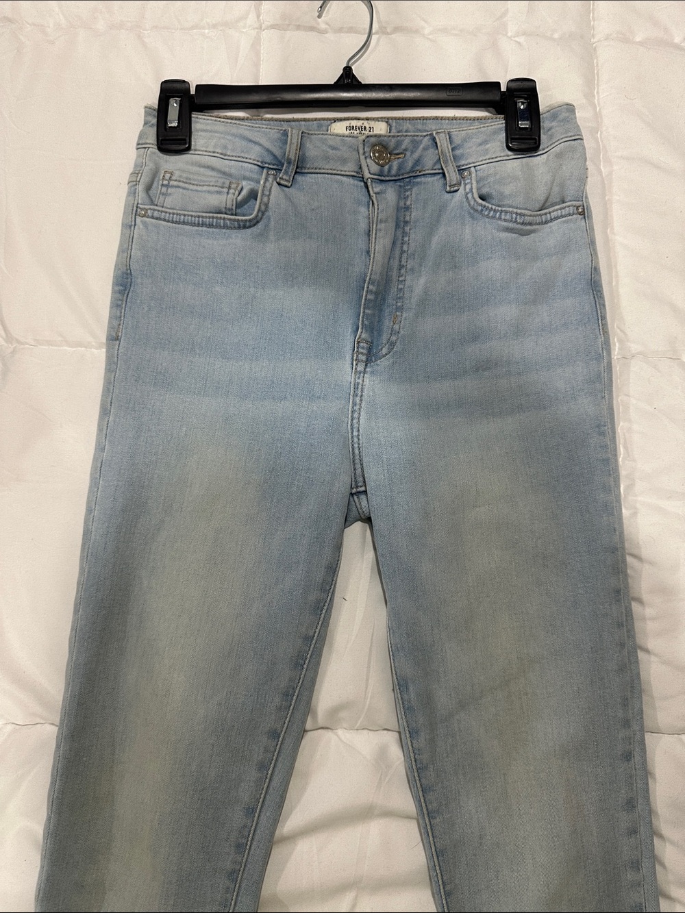 Forever 21 Light Blue Slim Straight Jeans